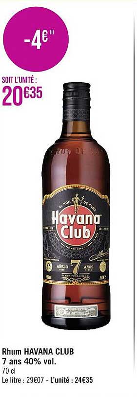 rhum havana club 7 ans 40% vol
