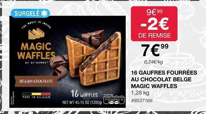 16 gauffres fourréses au chocolat belge magic waffles