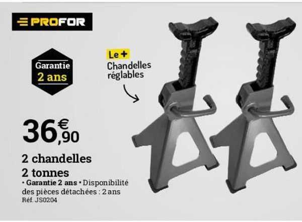 2 chandelles 2 tonnes profor