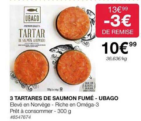 3 Tartares De Saumon Fumé - Ubago