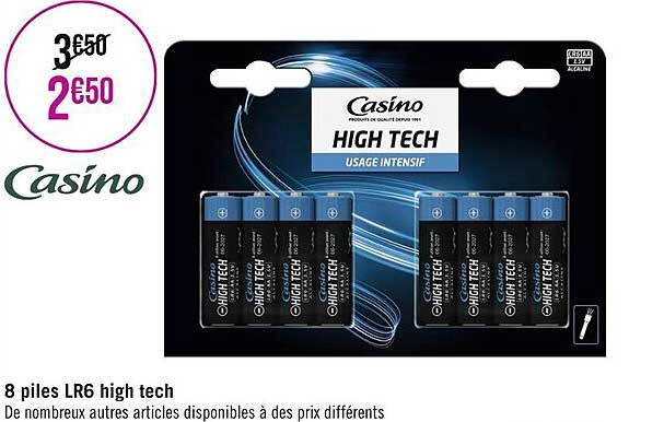 8 piles lr6 high tech casino