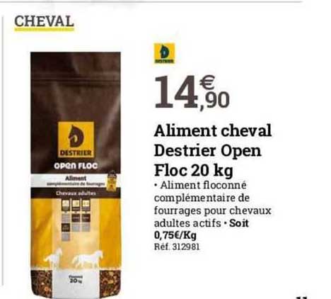 aliment cheval destrier open floc 20 kg