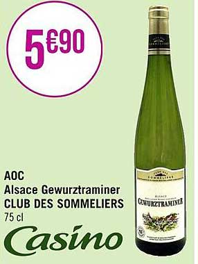 Aoc Alsace Gewurztraminer Club Des Sommeliers