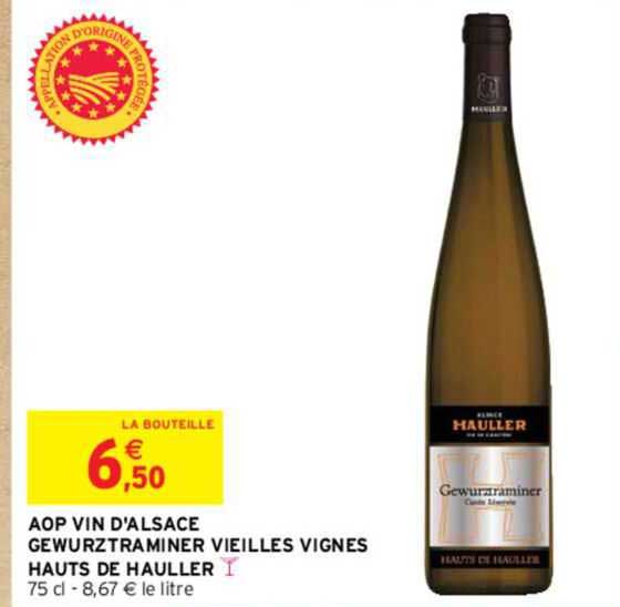 aop vin d'alsace gewurztraminer vieilles vignes hauts de hauller