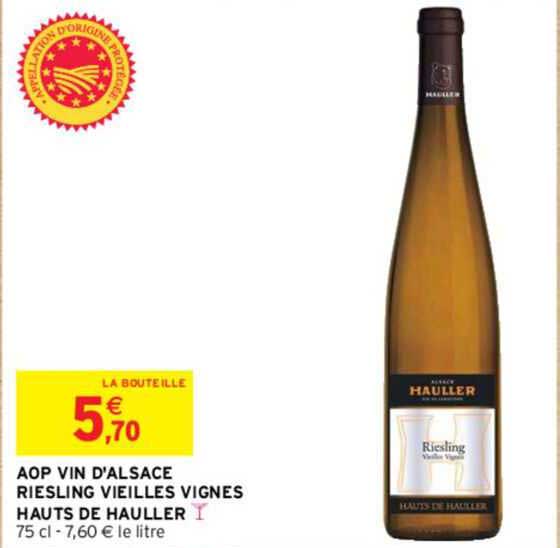 aop vin d'alsace riesling vieilles vignes hauts de hauller