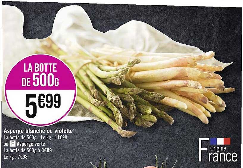 asperge blanche ou violette