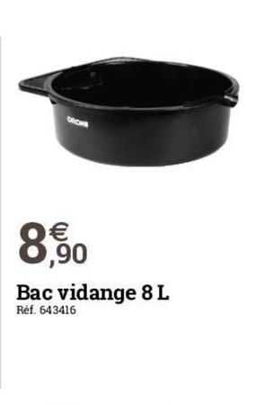 Bac Vidange 8 L