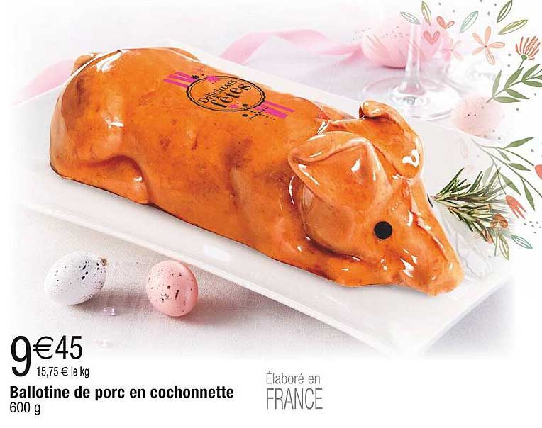 ballotine de porc en cochonnette