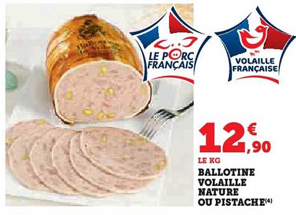 ballotine volaille nature ou pistache