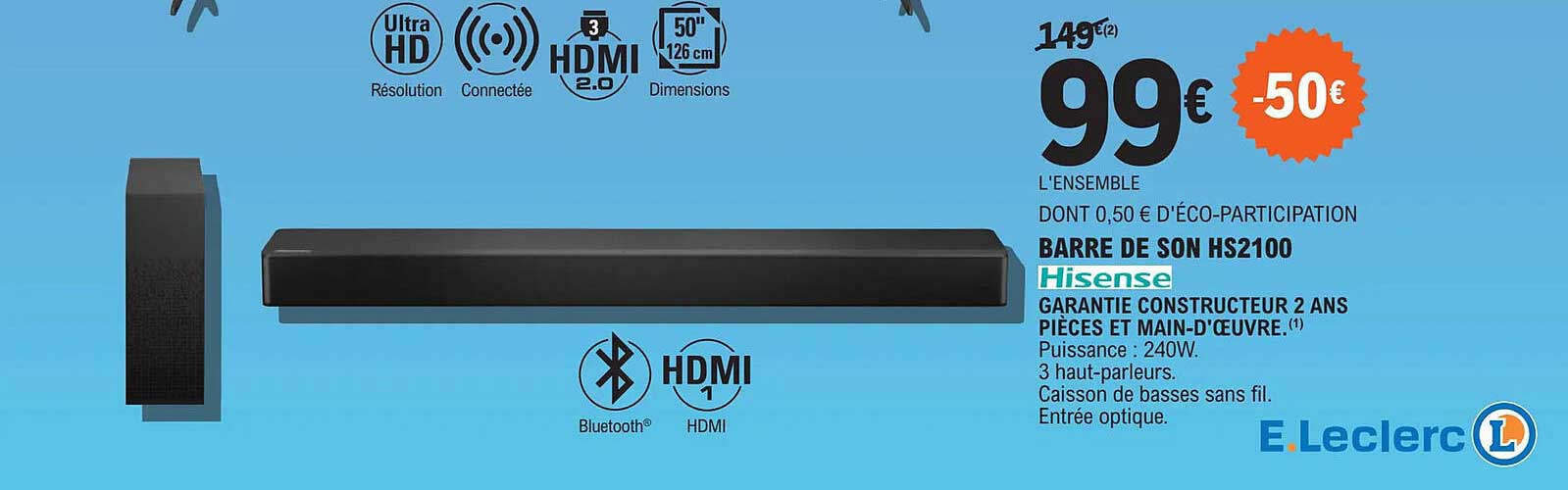 Barre De Son Hs2100 Hisense