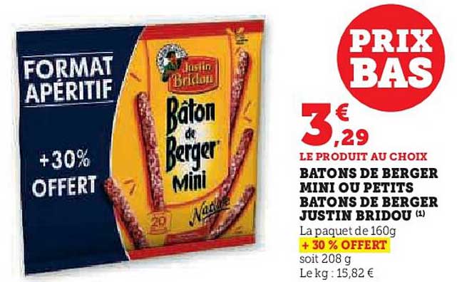 batons de berger mini ou petits batons de berger justin bridou