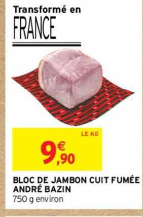 bloc de jambon cuit fumée andré bazin