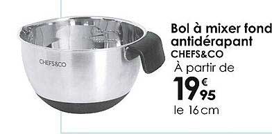 bol à mixer fond antidérapant chefs & co