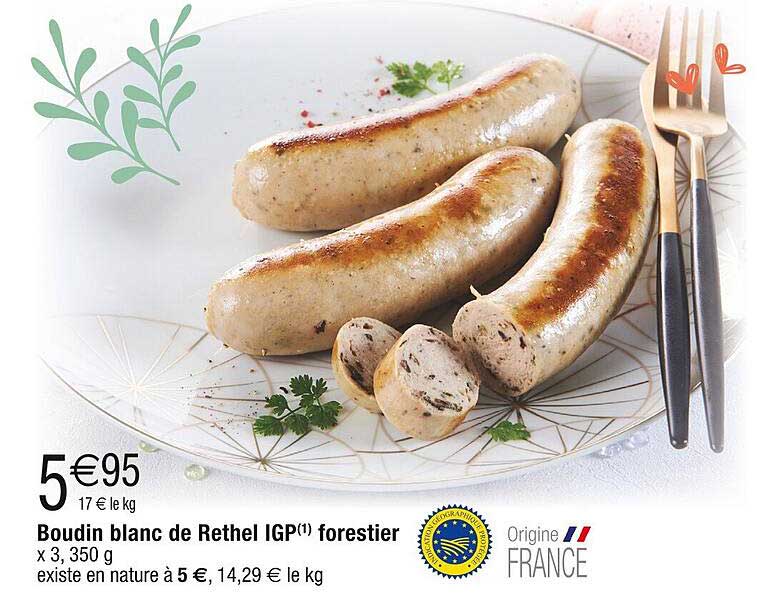 boudin blanc de rethel IGP forestier