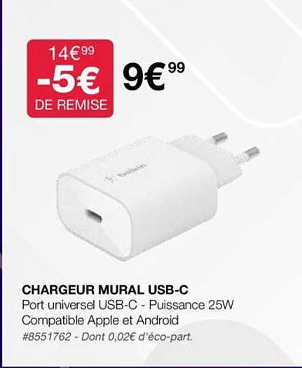 chargeur mural usb-c