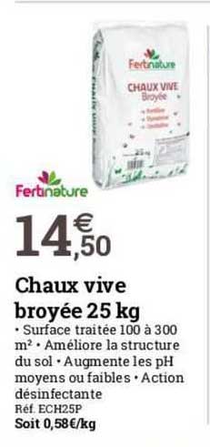 chaux vive broyée 25 kg
