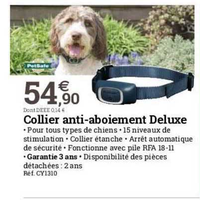 collier anti-aboiement deluxe