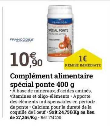 complément alimentaire spécial ponte 400 g
