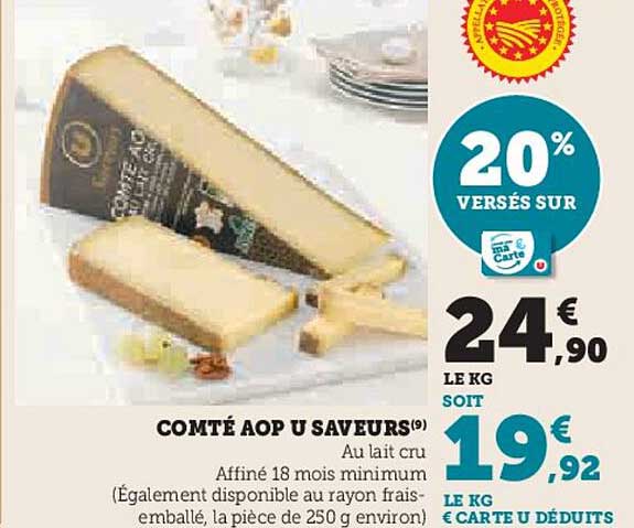 Comté Aop U Saveurs