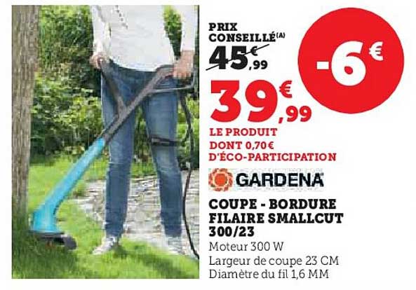 coupe-bordure filaire smallcut 300/23 gardena