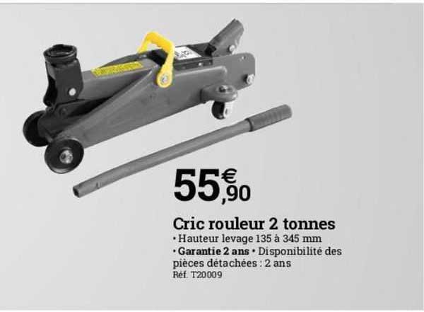 cric rouleur 2 tonnes