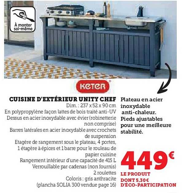 cuisine d'extérieur unity chef keter
