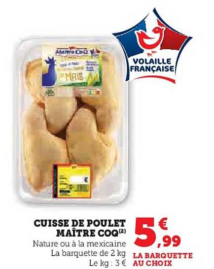 cuisse de poulet maître coq
