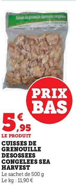 cuisses de grenouille desossées congelées sea harvest