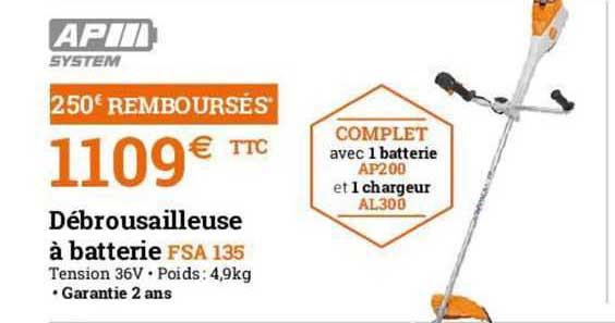 débroussailleuse à batterie fsa 135