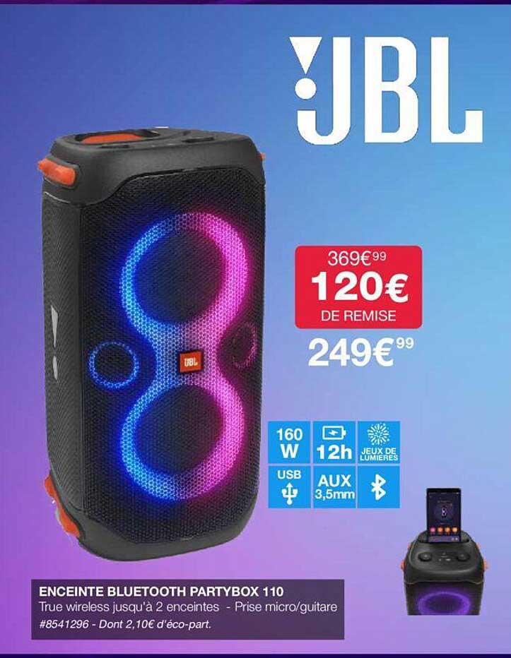 enceinte bluetooth partybox 110 jbl