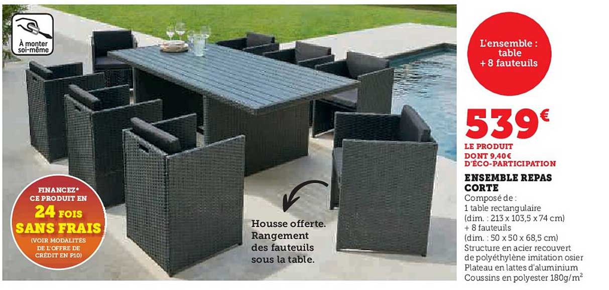 ensemble repas corte