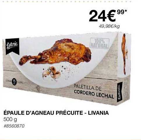 épaule d'agneau précuite - livania