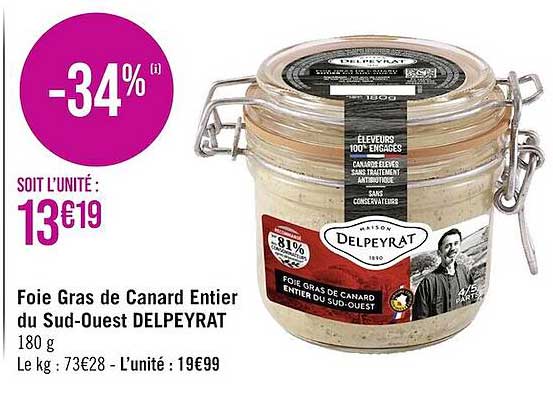foie gras de canard entier du sud-ouest delpeyrat