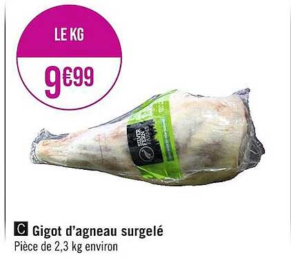 gigot d'agneau surgelé