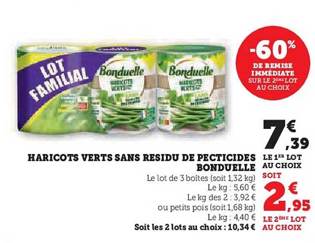 haricots verts sans residu de pecticides bonduelle
