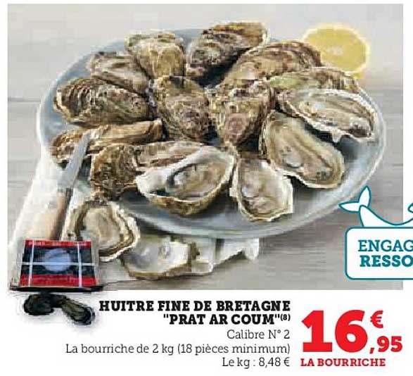 huitre fine de bretage "prat ar coum"