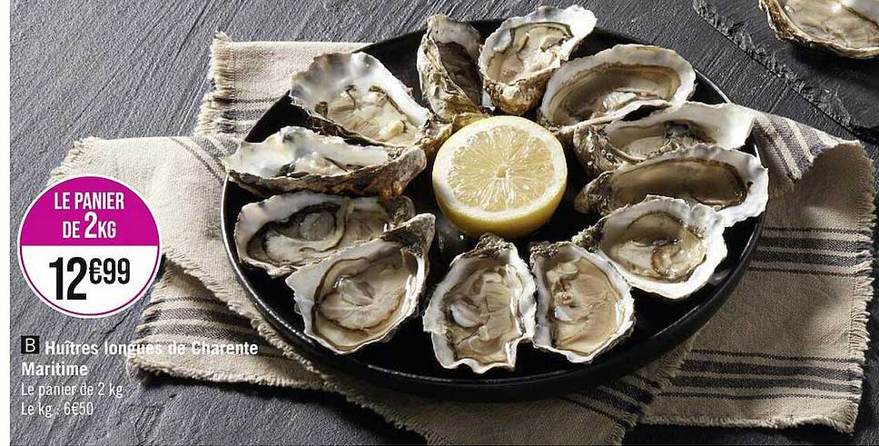 huîtres longues de charente maritime