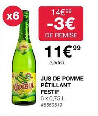 jus de pomme pétillant festif