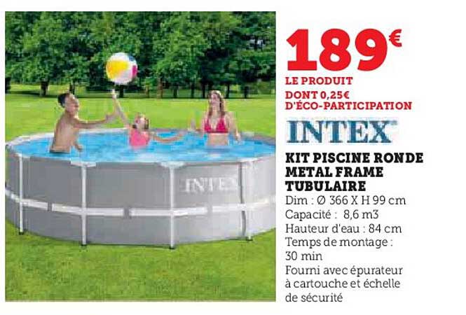 kit piscine ronde métal frame tubulaire