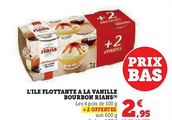 l'ile flottante a la vanille bourbon rians