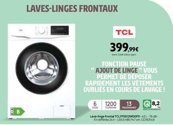 lave-linge frontal tcl