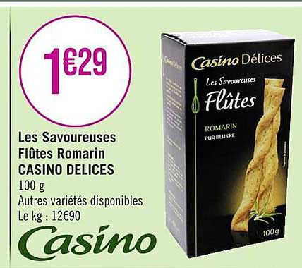 lees savoureuses flûtes romarin casino délices