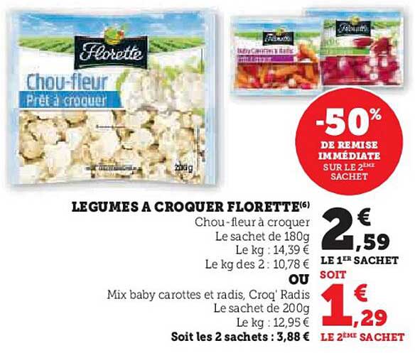 légumes à croquer florette