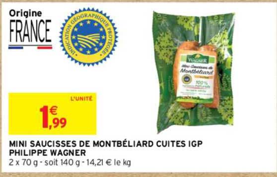 mini saucisses de montbéliard cuites igp philippe wagner