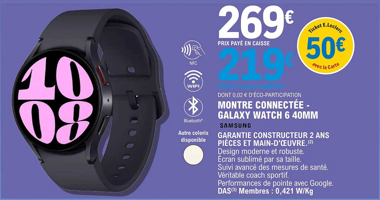 montre connectée galaxy watch 6 40mm