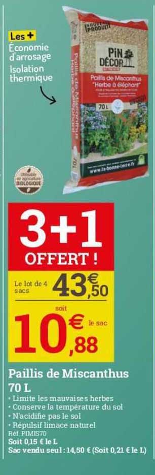 Paillis De Miscanthus 70 L