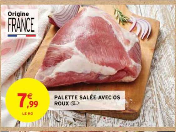 palette salée avec os roux