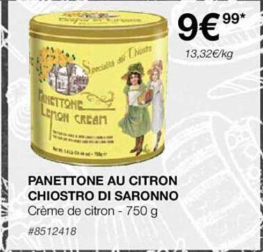panettone au citron chiostro di saronno