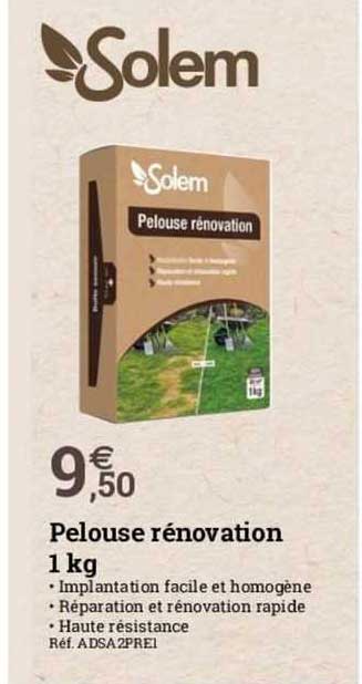 pelouse rénovation 1 kg solem