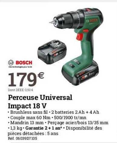 perceuse universal impact 18 v bosch